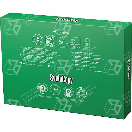 Бумага офисная А4, 80 г/м2, 500 л., марка С, SVETOCOPY CLASSIC, Россия