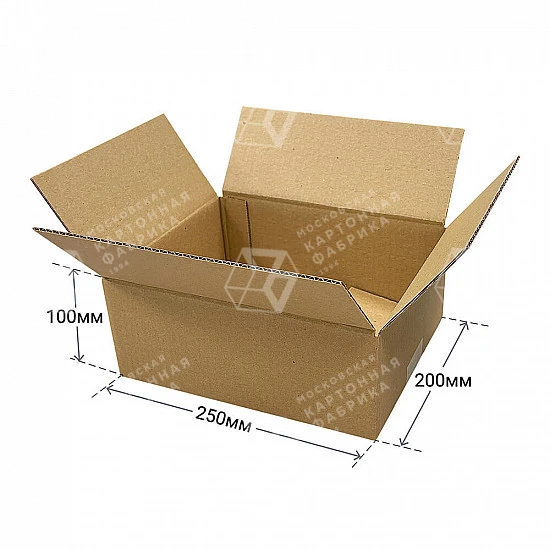 Картонная коробка 250*200*100 мм / Гофрокороб 250*200*100 мм – Т22B