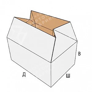 Коробка FEFCO 0226 4-х клапанная с неразрезными клапанами сверху