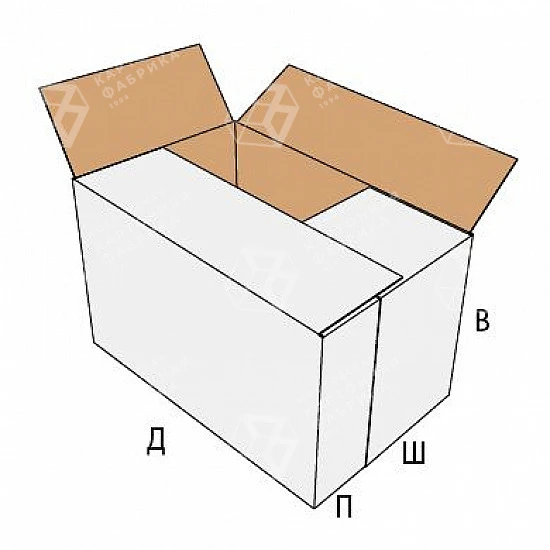 Коробка FEFCO 0231 4-х клапанная в сборке со склейкой по ширине