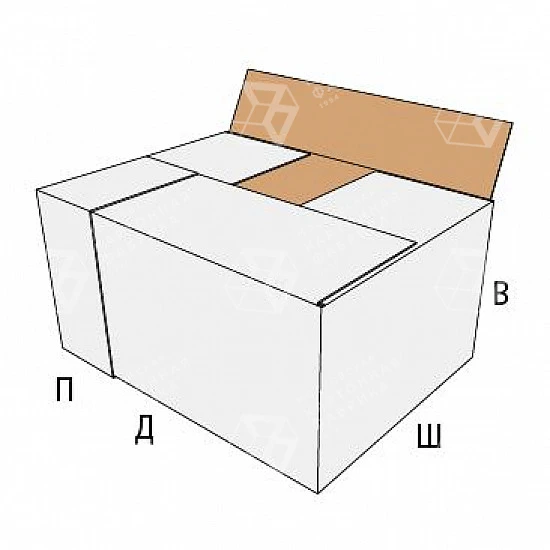 Коробка FEFCO 0230 4-х клапанная в сборке со склейкой по длинной стороне