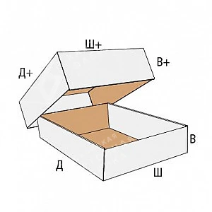 Коробка FEFCO 0330 - телескопическая из равновеликих корпуса и крышки