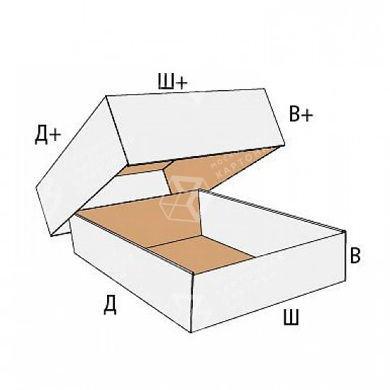 Коробка FEFCO 0330 - телескопическая из равновеликих корпуса и крышки