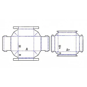 Коробка FEFCO 0322 - телескопическая со складными корпусом и крышкой