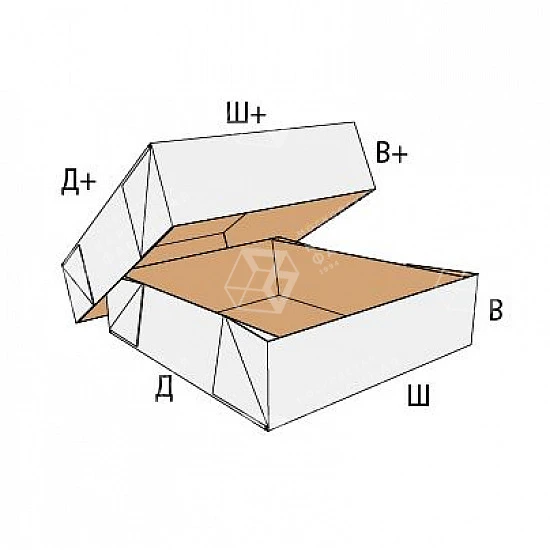 Коробка FEFCO 0308 - телескопическая со склейкой клапанов с внешней стороны