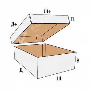 Коробка FEFCO 0312 - телескопическая с четырехклапанным корпусом и крышкой