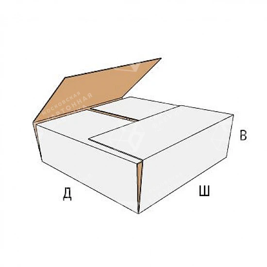 Коробка FEFCO 0402 - оберточная с четырьмя стыкующимися клапанами