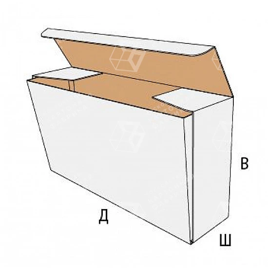 Короб FEFCO 0443 - самосборный, с откидной крышкой