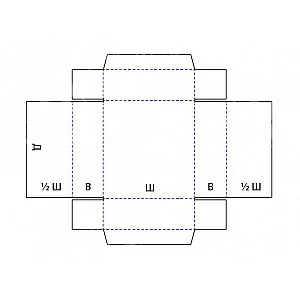 Коробка FEFCO 0412 - складная, с угловыми клапанами
