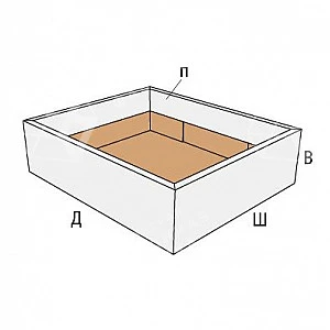 Коробка FEFCO 0430 - самосборная в виде лотка с двумя ручками
