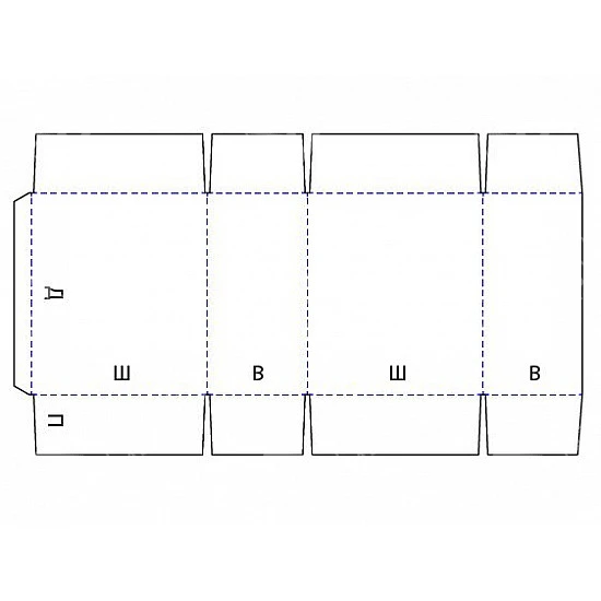 Коробка FEFCO 0406 - оберточная цельнокроеная с боковыми клапанами и крышкой