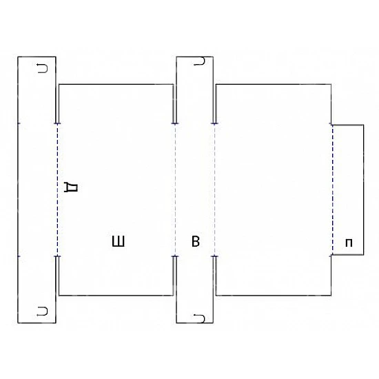Коробка FEFCO 0442 - складная, с откидной крышкой
