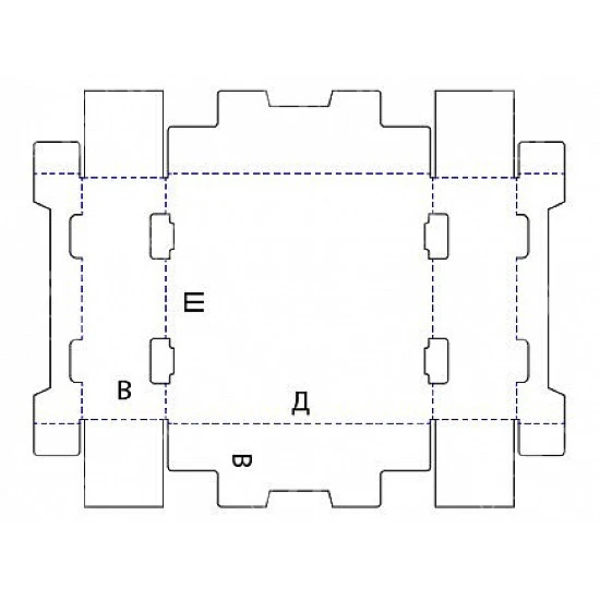 Коробка FEFCO 0436 - самосборная в виде лотка с частичным перекрытием на крышке
