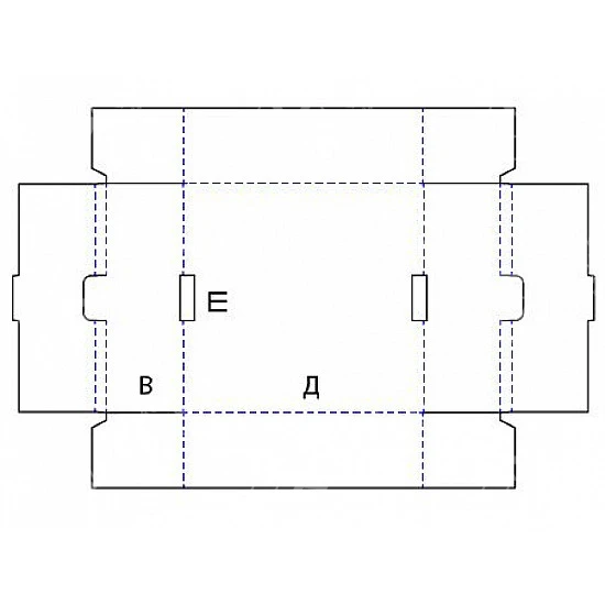 Коробка FEFCO 0435 - самосборная в виде лотка для штабелирования
