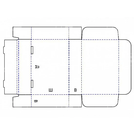 Корробка FEFCO 0426 - самосборная с откидной крышкой