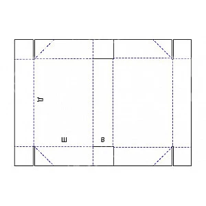 Коробка FEFCO 0759 - складная, с откидной крышкой