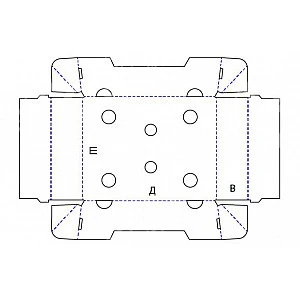 Коробка-лоток FEFCO 0772 - складная, с усиленными торцевыми стенками