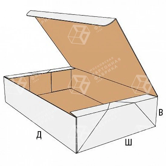Коробка FEFCO 0748 клееная, с откидной крышкой