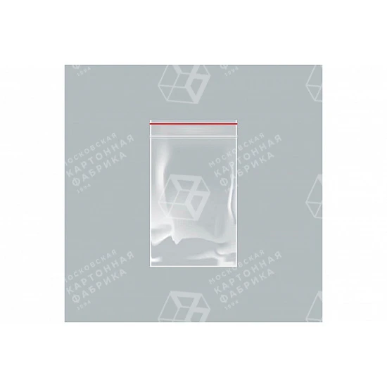 Зип пакеты гриппер (Zip-Lock) 8x12cм 35 мкм (100 штук в упаковке)